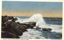 Surf At White Horse Beach Plymouth, MA Postcard Postcard