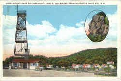 Observation Tower And Overnight Cabins At Indian Head , Franconia Notch White Mountains, NH Postcard Postcard