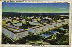 The New Massive Government Buildings On Constitution , Pennsylvania Avenue Triangle Washington, DC Washington DC Postcard Postcard