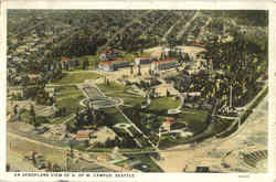 An Aeroplane View of U. Of W. Campus Postcard