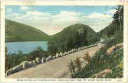 Scene On Cadillac Mountain Road, Acadia National Park Mount Desert Island, ME Postcard Postcard