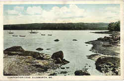 Contention Cove Ellsworth, ME Postcard Postcard