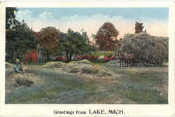 Greetings From Lake Michigan Postcard Postcard