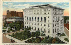 YMCA Telephone Building And Detroit Athletic Club Michigan Postcard Postcard