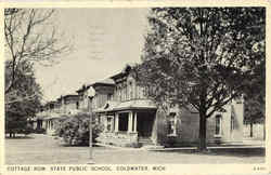 State Public School, Cottage Row Coldwater, MI Postcard Postcard