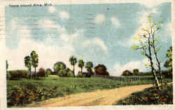 Scene Around Alma Michigan Postcard Postcard