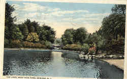 The Lake, West Side Park Newark, NJ Postcard Postcard