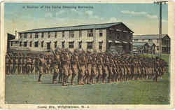 A Section Of Camp Dix Showing Barracks Postcard