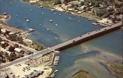 Aerial View of Bass River Bridge Postcard