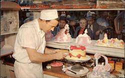 Cake Decorator, Farmers Market Postcard