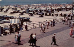 Beach Cabanas and Boardwalk at the Chalfonte-Haddon Hall Postcard