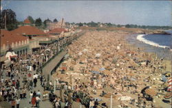 Bathing Beach Santa Cruz, CA Postcard Postcard