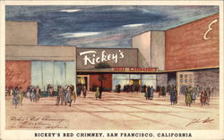 Rickey's Red Chimney San Francisco, CA Postcard Postcard