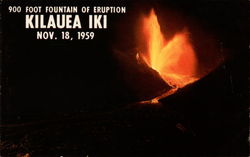 1959 900-Foot Fountain of Eruption, Kilauea Iki Postcard