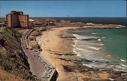 Newcastle Beach and Hospital Postcard