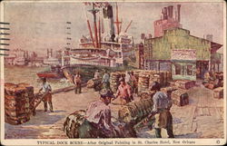 Typical Dock Scene Postcard