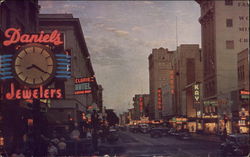 Street Scene at Night Sacramento, CA Postcard Postcard