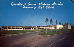 Anchorage High School Alaska Postcard Postcard