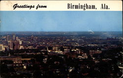 Aerial view of Birmingham Alabama Postcard Postcard