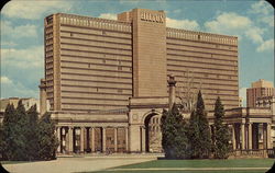 Denver Hilton Hotel from Civic Center Postcard