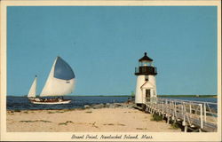 Brant Point Nantucket, MA Postcard Postcard