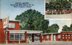 Kay's Motel Elkins, WV Postcard Postcard