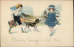 Birthday Greetings to a Girl I Know Postcard