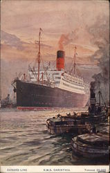 Cunard Line, RMS Carinthia; Tonnage 20,000 Steamers Postcard Postcard