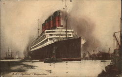 R.M.S. "Aquitania" - Cunard Line Cruise Ships Postcard Postcard