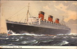 Cunard R.M.S. "Queen Mary" Postcard