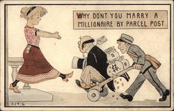 Why Don't You Marry A Millionaire By Parcel Post Postcard