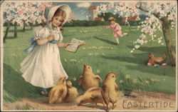 All joy to you this Eastertide With Chicks Postcard Postcard