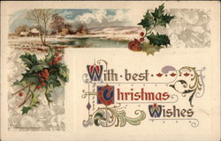 With Best Christmas Wishes Postcard