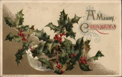 A Merry Christmas Postcard Postcard