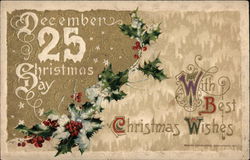 With Best Christmas Wishes Postcard