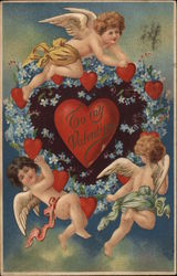 To My Valentine Cupid Postcard Postcard