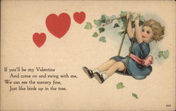 If you'll be my Valentine Postcard