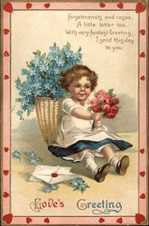 Love's Greeting Children Postcard Postcard