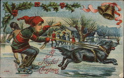 A Joyful Christmas Children Postcard Postcard