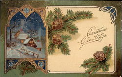 Christmas Greetings Postcard Postcard