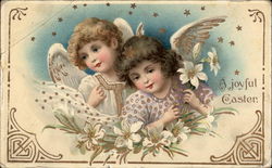 A Joyful Easter With Angels Postcard Postcard