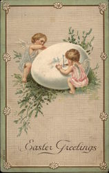 Easter Greetings Postcard