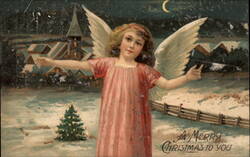 A Merry Christmas to You Angels Postcard Postcard