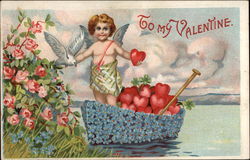 To My Valentine Cupid Postcard Postcard