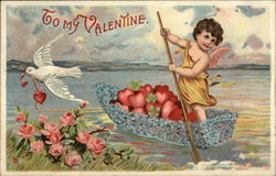 To My Valentine Cupid Postcard Postcard