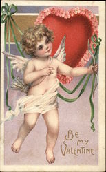 Be My Valentine Cupid Postcard Postcard