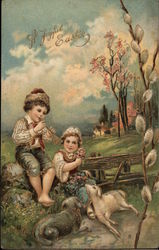 A Joyful Easter With Children Postcard Postcard