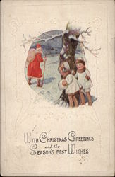 With Christmas Greetings and the Season's Best Wishes Postcard