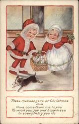 These messengers of Christmas love Postcard