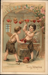 To My Valentine Cupid Postcard Postcard